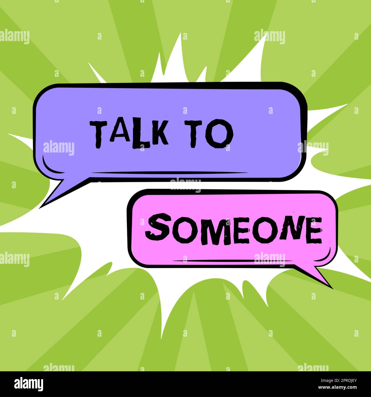 Schild mit der Aufschrift „mit jemandem sprechen“. Word for Chat mit der anderen Person Führen Sie eine professionelle Beratung durch zwei Teams, die gemeinsam neue unterschiedliche Ideen diskutieren. Stockfoto