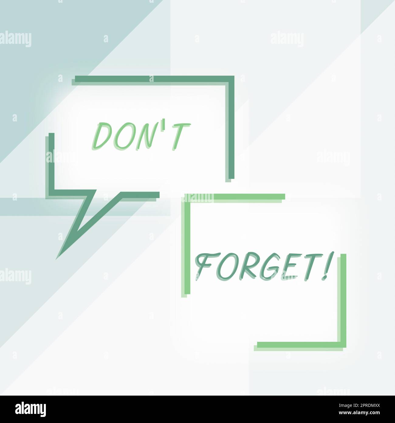 Inspiration mit Schild Don T nicht vergessen. Geschäftsidee auswendig Rückdenken in Gedanken fixieren Erinnerung auffrischen Gedächtnisblasen repräsentieren die Verbindung von Menschen über soziale Medien. Stockfoto