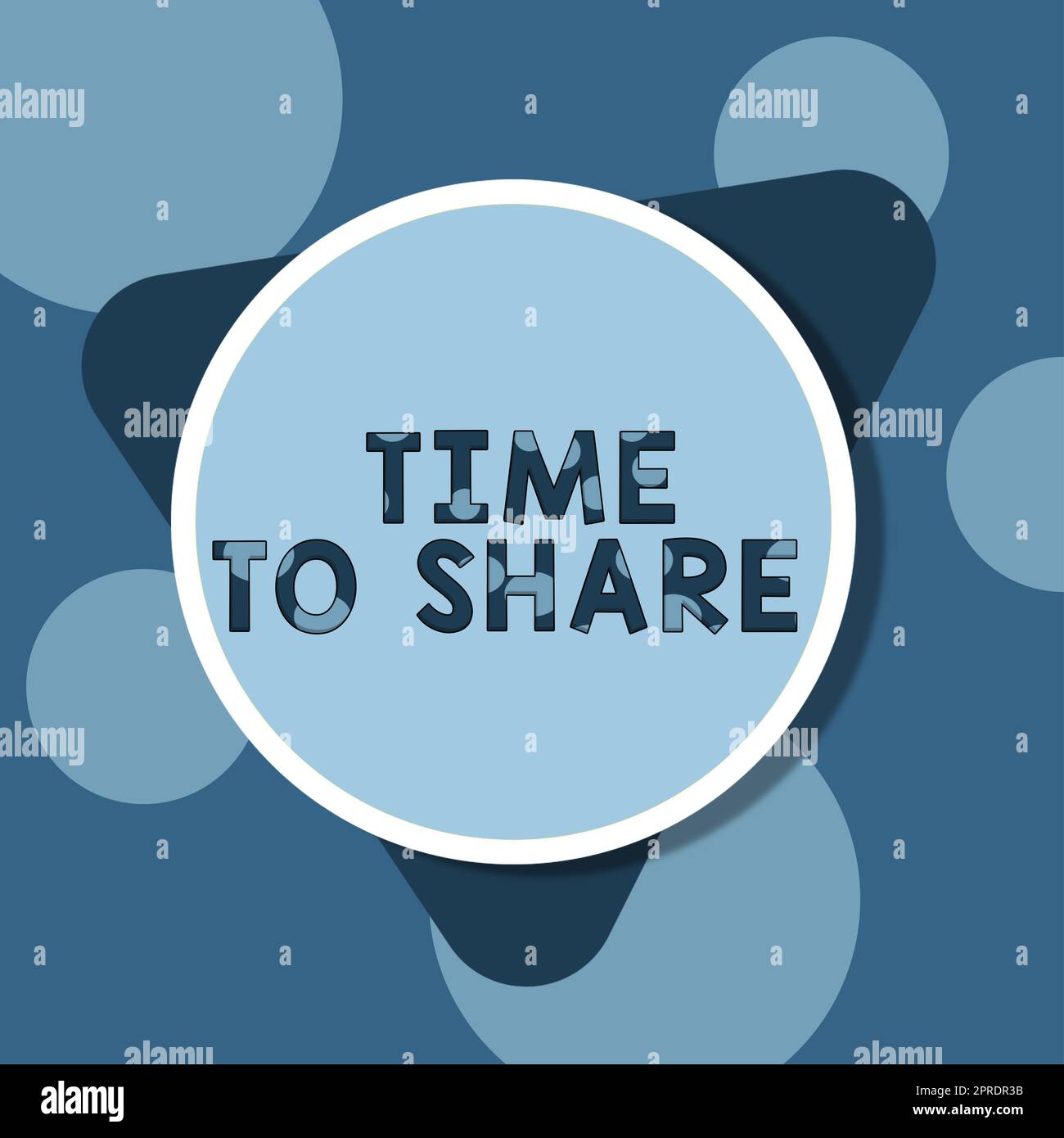 Schild mit der Aufschrift Time to Share. Konzept bedeutet, mit Freunden und Familie zu kommunizieren und das Wort „Blank Circular“ und „Triangle Shapes“ für die Geschäftsförderung zu verbreiten. Stockfoto