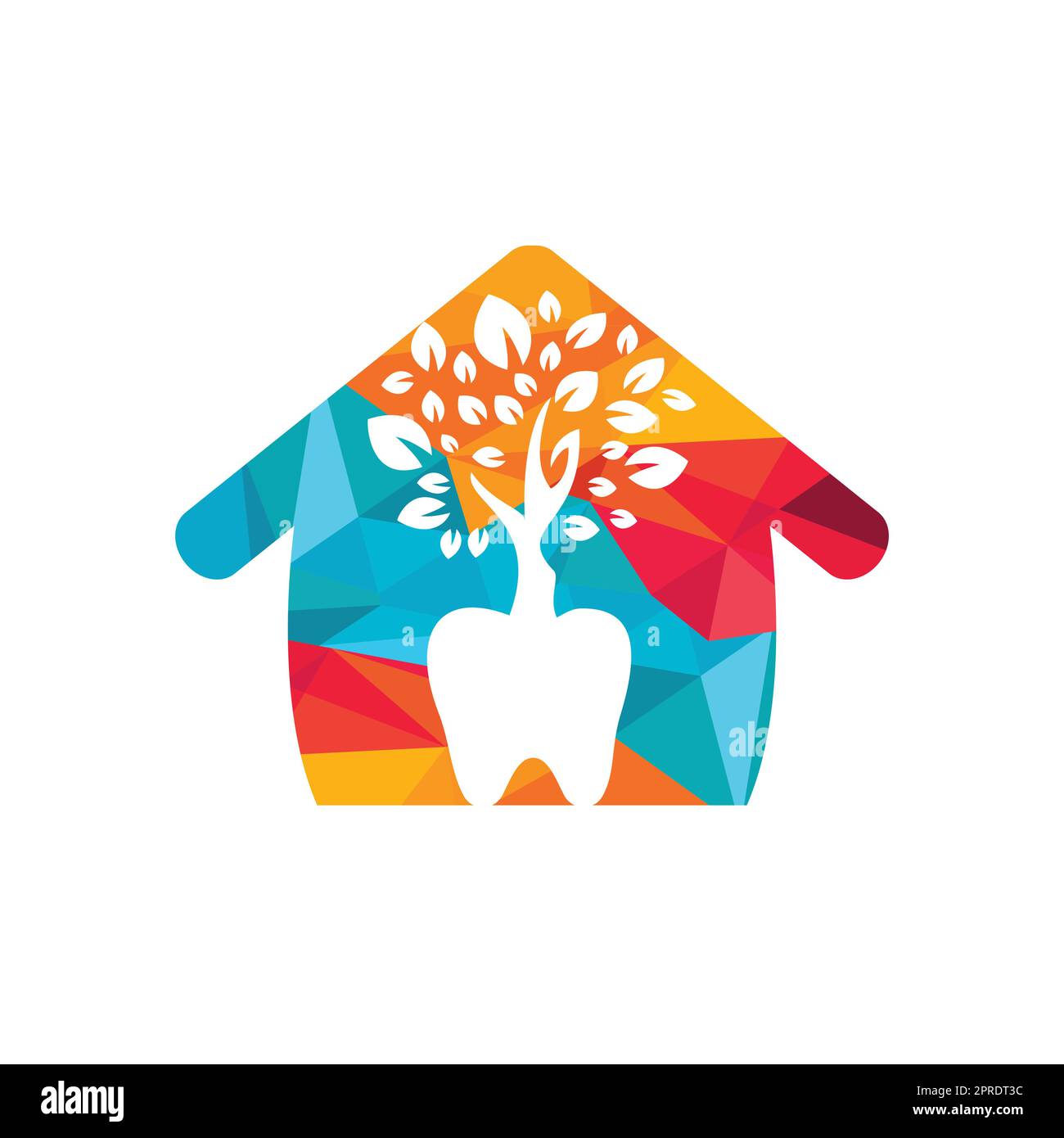 Dentalbaum-Vektor-Logo-Design-Vorlage. Vorlage für Vektorlogo von Dentrees. Stock Vektor