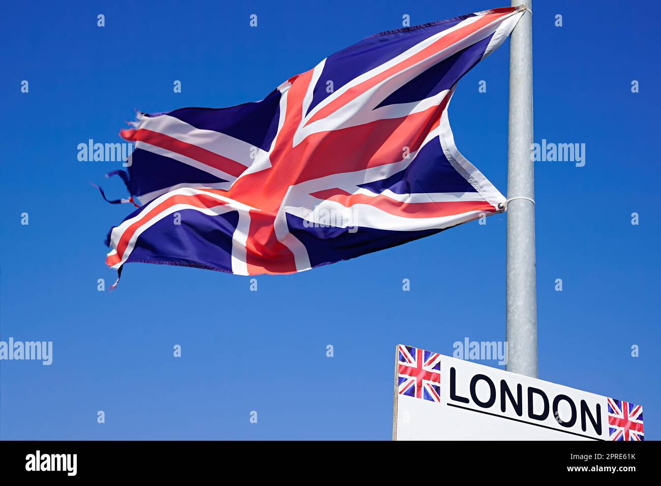 Flagge: Vereinigtes Königreich Großbritannien und Nordirland, Union Jack oder Union Flag Stockfoto