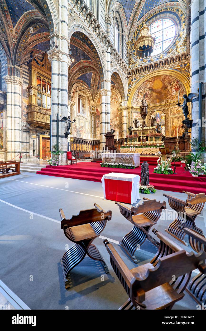 Siena Toskana Italien. Die Kathedrale Stockfoto