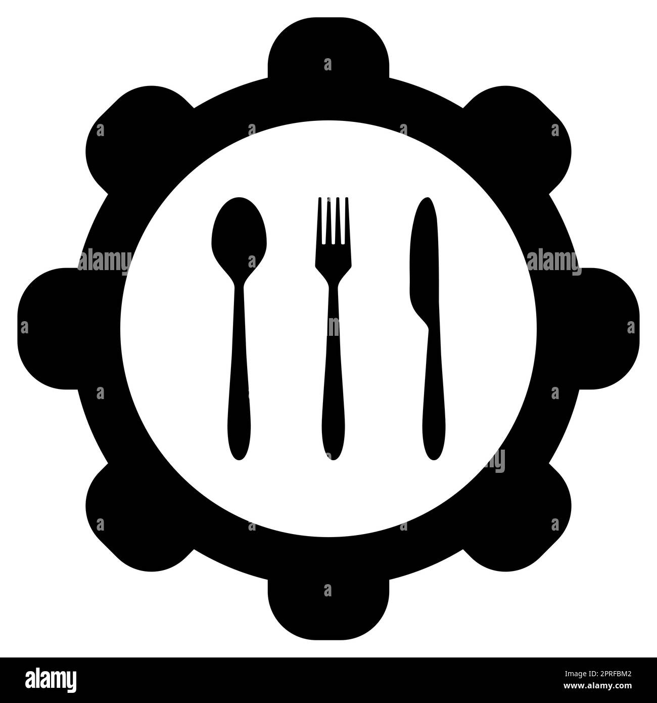 Besteck und Rad Stockfoto