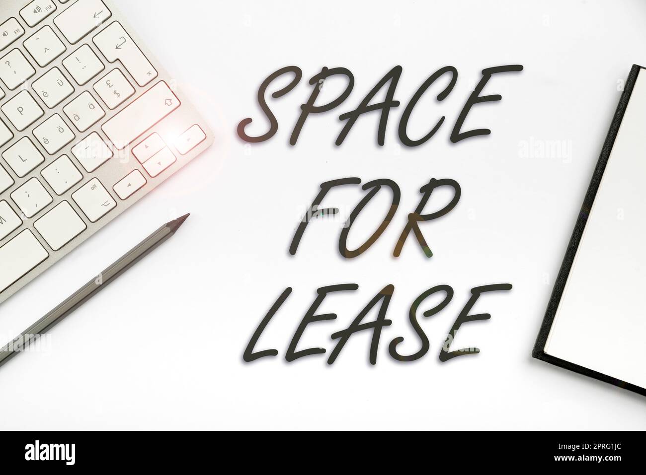 Handschrift Zeichen Raum für Leasing. Geschäftsidee zur Verfügung Ort zur Miete für kommerzielle Zwecke zu nutzen Stockfoto