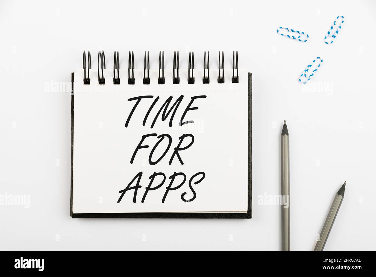 Inspiration, die zeigt, wie viel Zeit für Apps ist. Konzeptfoto der beste vollausgestattete Service, der eine schnellere Kommunikation ermöglicht Stockfoto