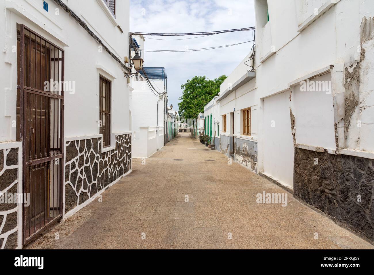 Alte Straßen des zentralen Teils der Stadt. Arrecife. Lanzarote. Kanarische Inseln. Spanien. Stockfoto