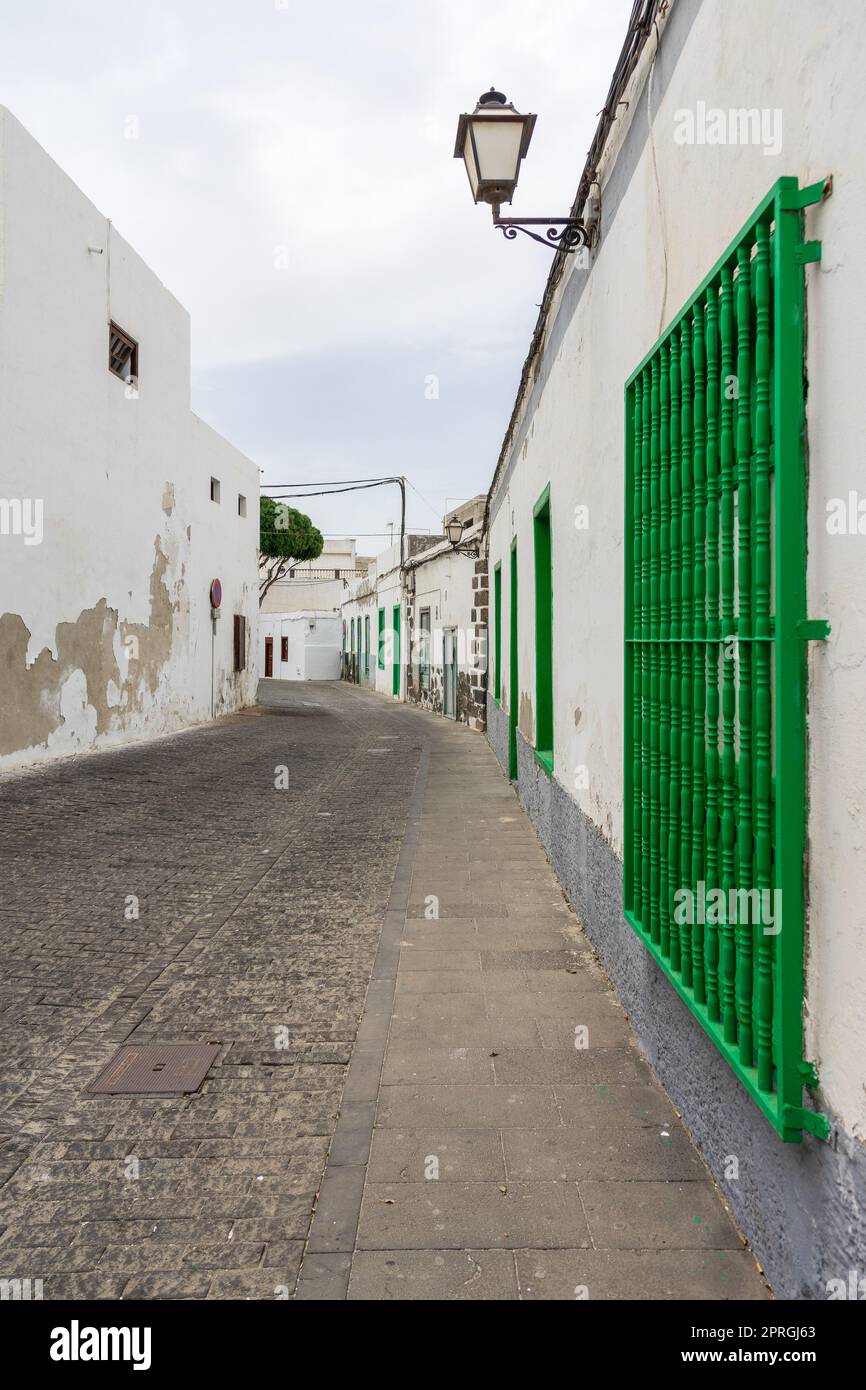 Alte Straßen des zentralen Teils der Stadt. Arrecife. Lanzarote. Kanarische Inseln. Spanien. Stockfoto