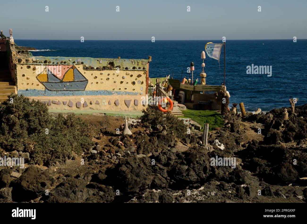 Haus an der Küste von La Garita. Stockfoto