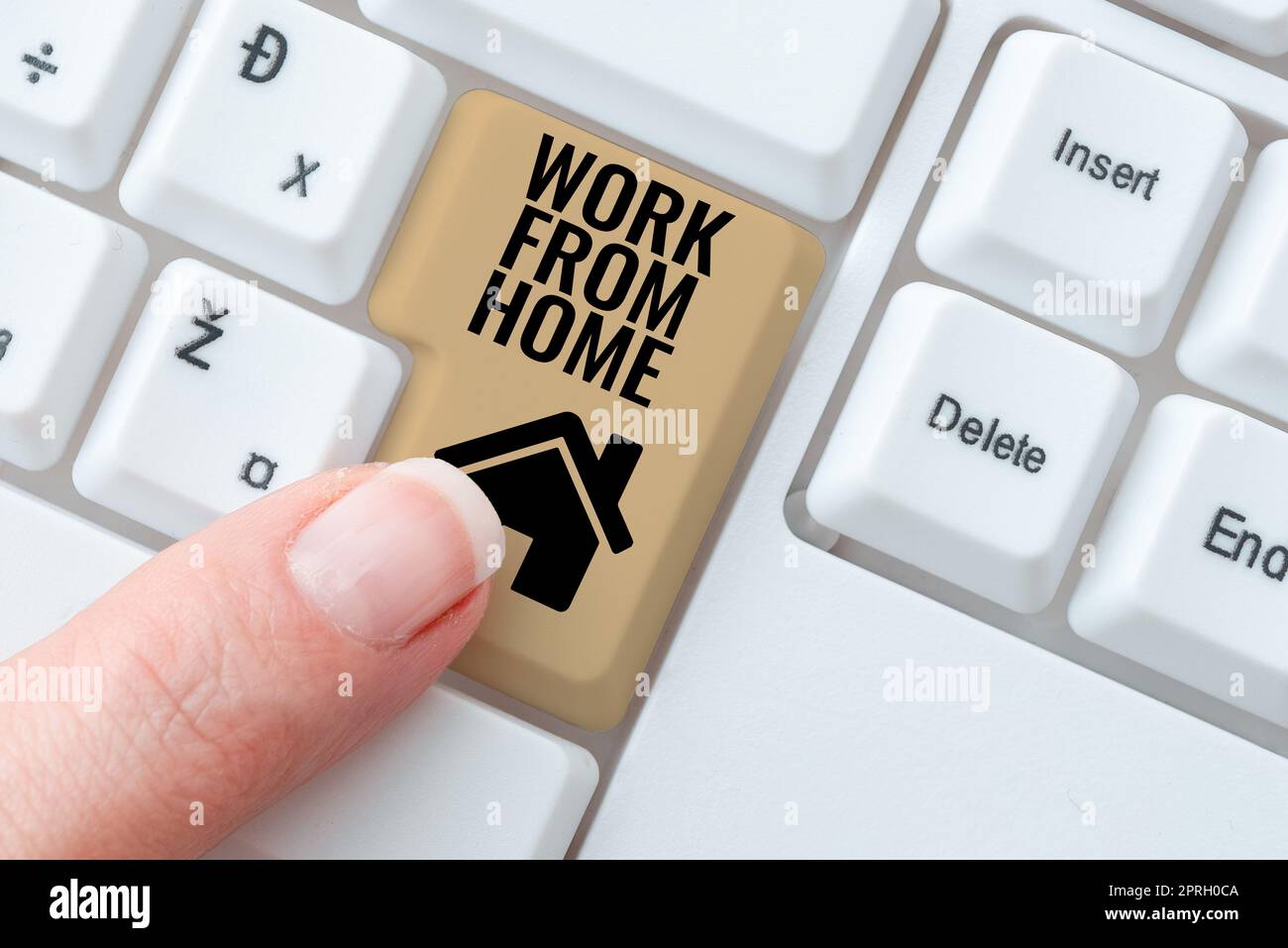 Schild mit Anzeige der Arbeit von zu Hause aus. Business Showcase freiberuflicher Job Arbeiten an der praktischen Technologie für Ihr Haus Stockfoto