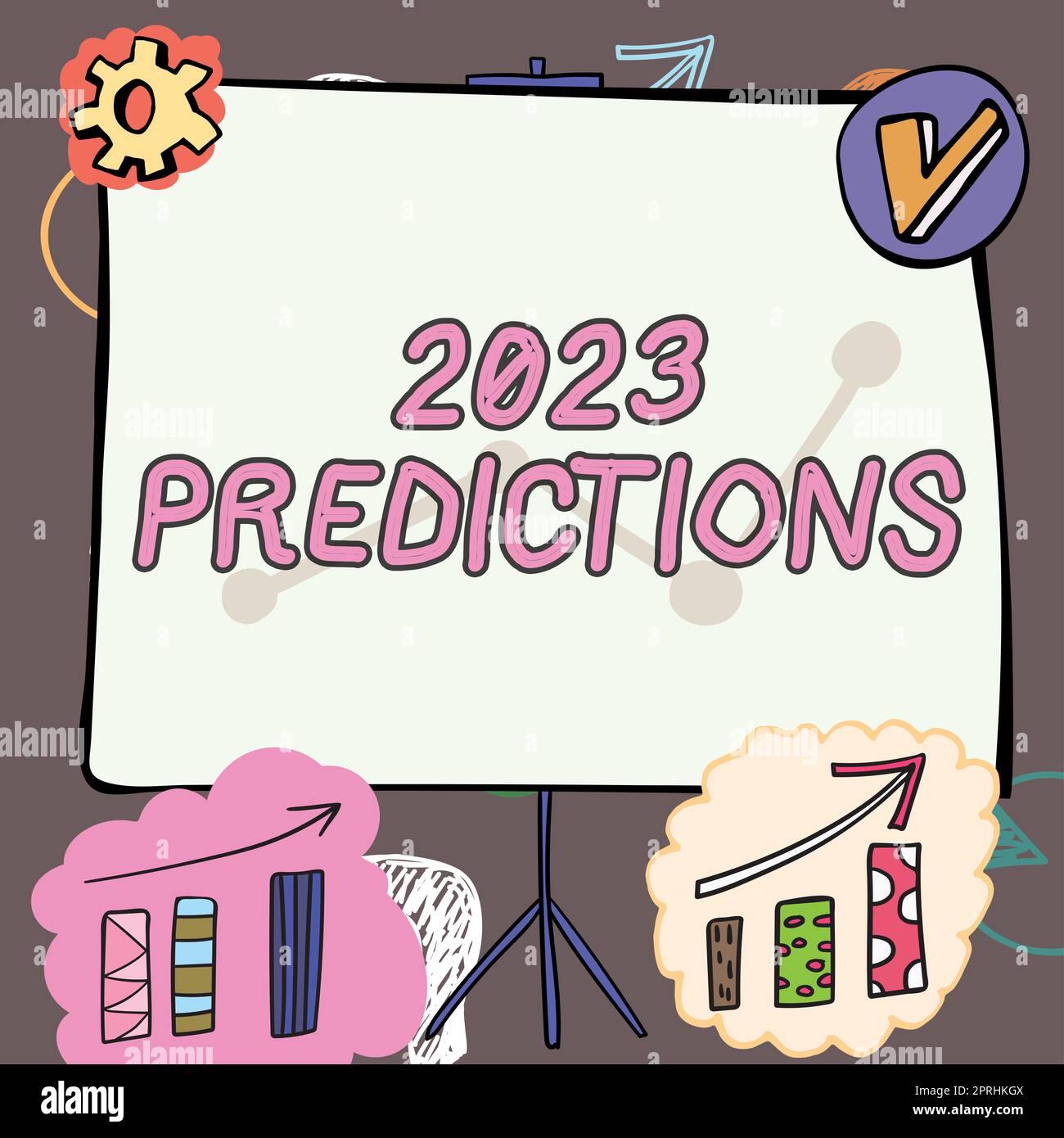 Konzeptionelle Darstellung 2023 VorhersagenListe der Dinge, die Ihrer Meinung nach ohne Beweis passieren werden. Geschäftsüberblick Liste der Dinge, die Ihrer Meinung nach ohne Beweise passieren werden Stockfoto