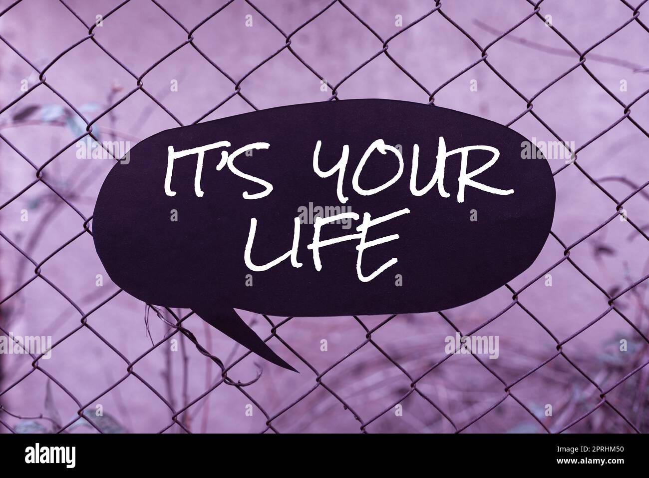 Handschrift Text Es ist dein Leben. Business Showcase Sie können Ihre eigene Entscheidung treffen, wie Sie Dinge tun und leben können Stockfoto