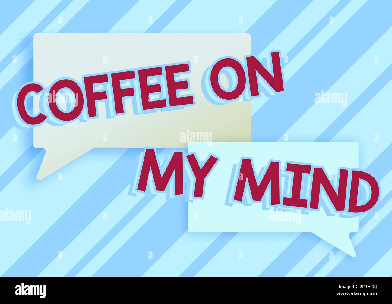 Konzeptunterschrift Coffee on My MindAbhängigkeit vom Kaffee Starbucks denkt an Pausenzeiten. Wort für Abhängigkeit von Kaffee Starbucks denkt an Pausenzeiten Stockfoto