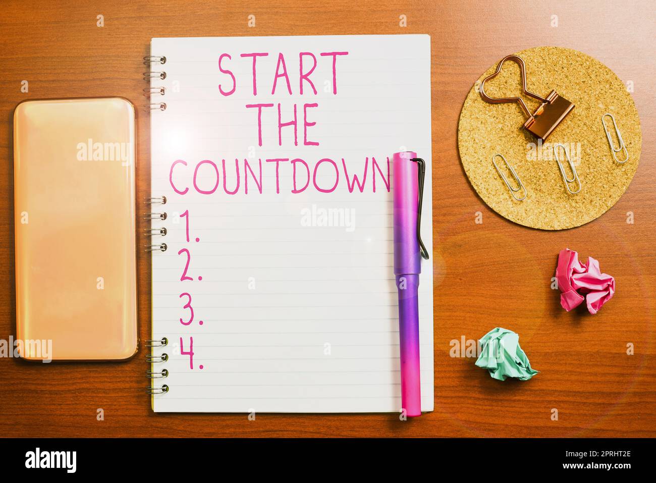 Konzeptionelle Bildunterschrift Starten Sie den Countdown. Business Showcase Sequenz der Rückwärtszählung zur Einstellung des Timers Stockfoto