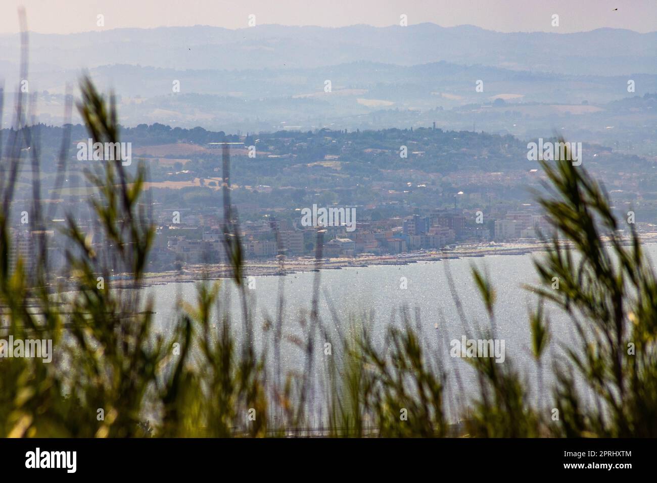 Die Küste von Riccione weit Moutains Blick, Italien Stockfoto