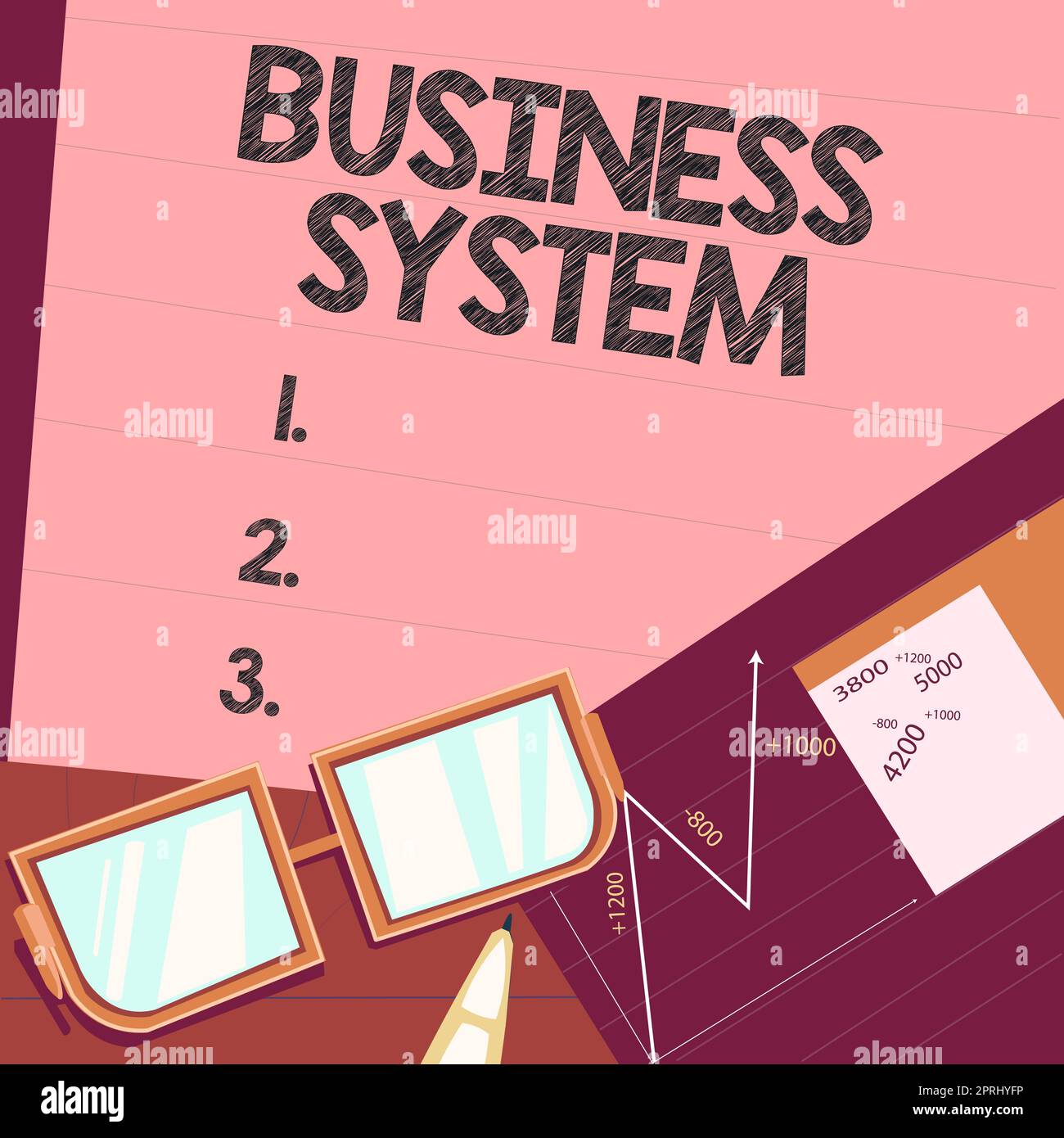 Textzeichen, das die Methode von Business SystemA zur Analyse der Informationen von Organisationen anzeigt. Konzept, das eine Methode zur Analyse der Informationen von Organisationen darstellt Stockfoto