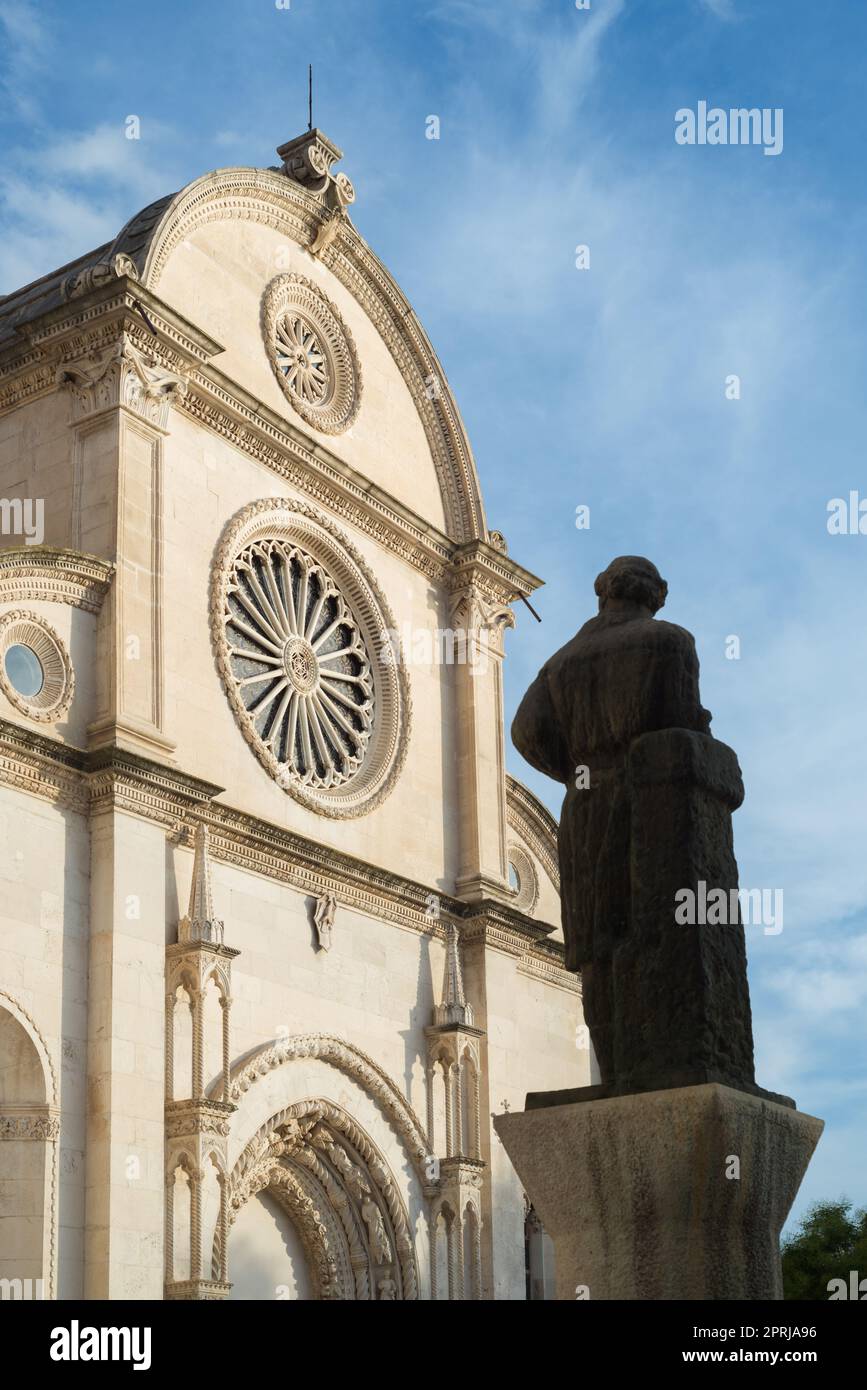 Kathedrale von St. James in Sibenik Fassade Stockfoto