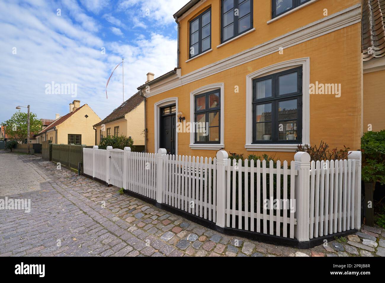 Historische Architektur von Dragor. Olld Häuser in der historischen Stadt Dragoer, Kopenhagen, Dänemark Stockfoto