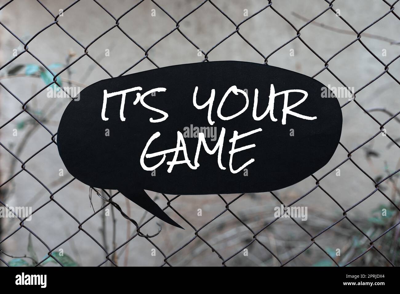 Schild, das IT S Your Game anzeigt. Wort für Sie planen Sie Ihre eigenen Strategien, um Erfolg Freizeit zu erhalten Stockfoto