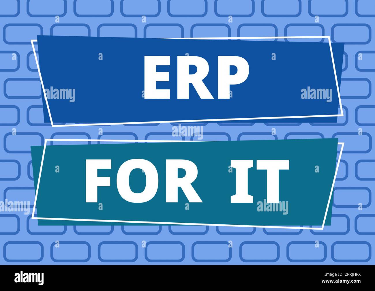 Konzeptunterschrift ERP für IT. Business Showcase Software zur Ressourcenplanung für Unternehmen zur Integration von Anwendungen Stockfoto