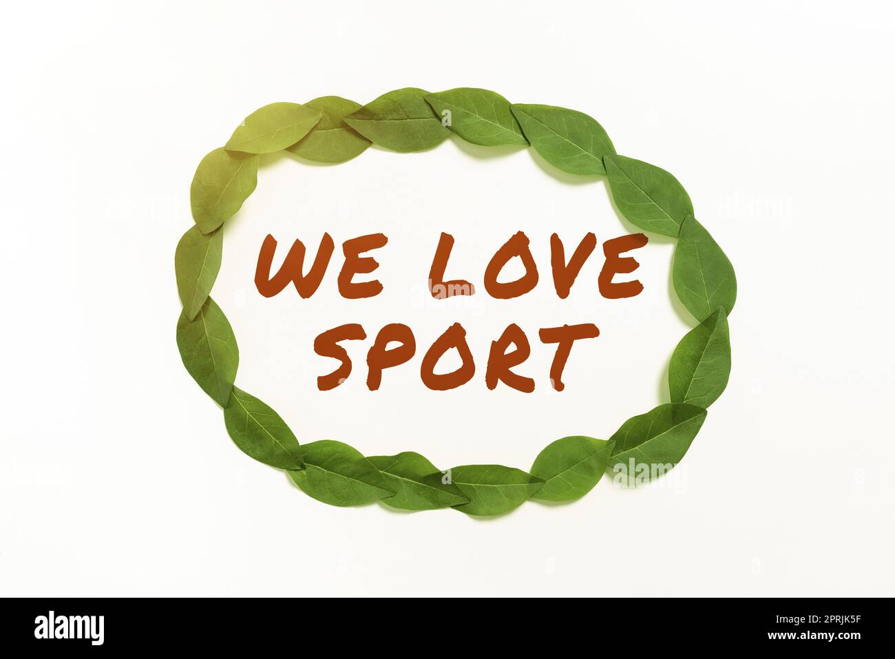 Konzeptionelle Bildunterschrift Wir lieben Sport. Wort geschrieben, um wie viel üben sportliche sportliche Aktivitäten funktionieren Stockfoto