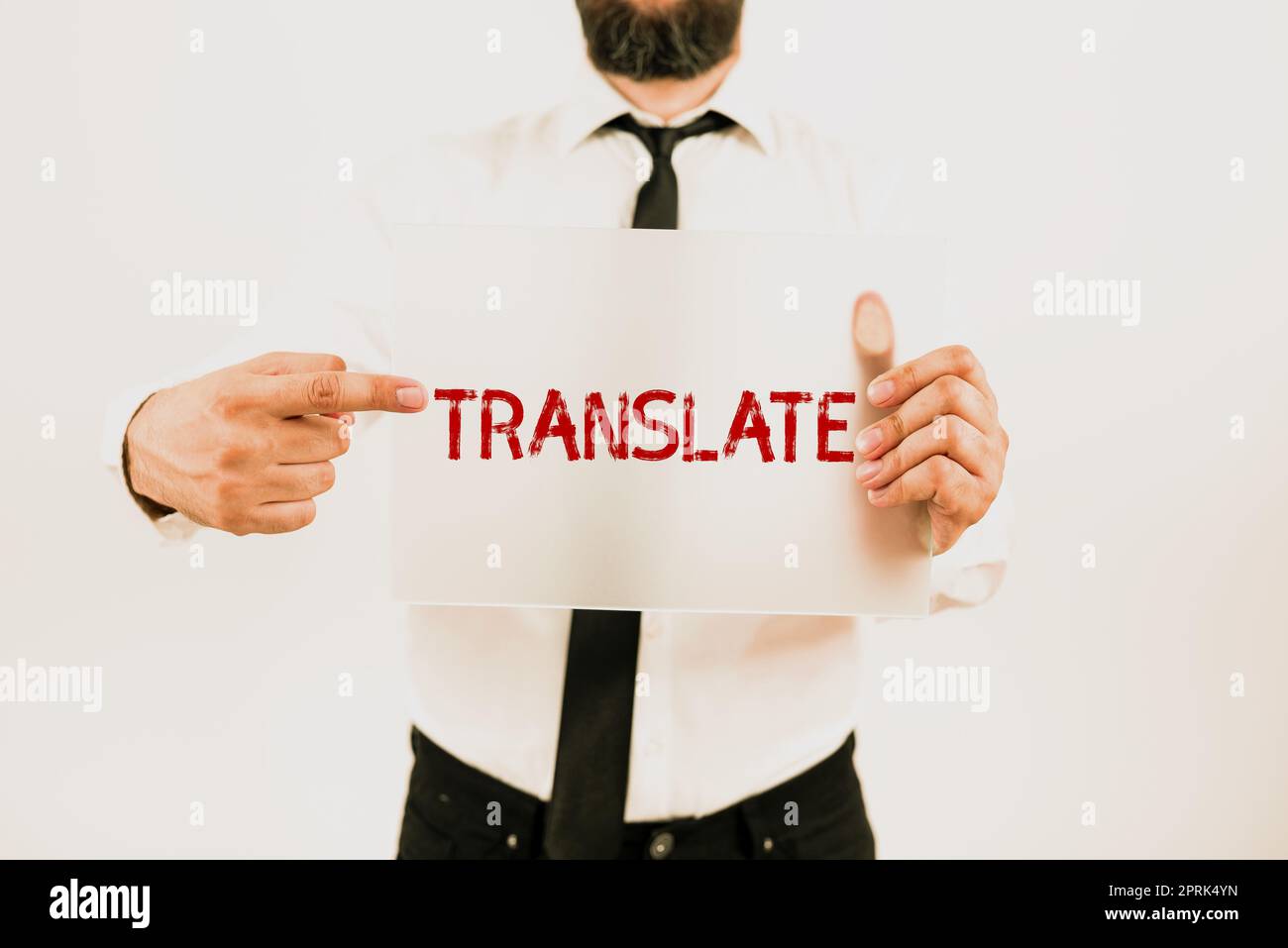 Text mit Inspiration Übersetzen, Internet Concept ein anderes Wort mit der gleichen Bedeutung einer Zielsprache Stockfoto