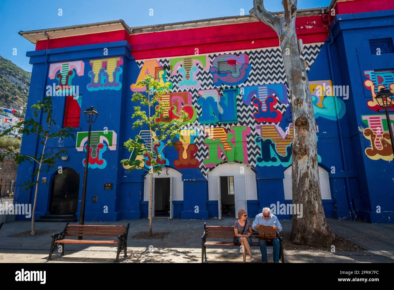 Gibraltar, Straßengemälde des Künstlers Ben eine Stockfoto