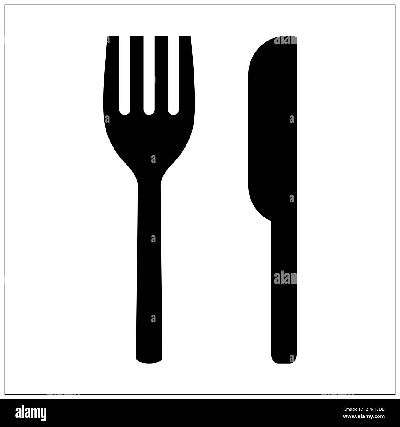 Restaurantschild ISO 7001 Stockfoto