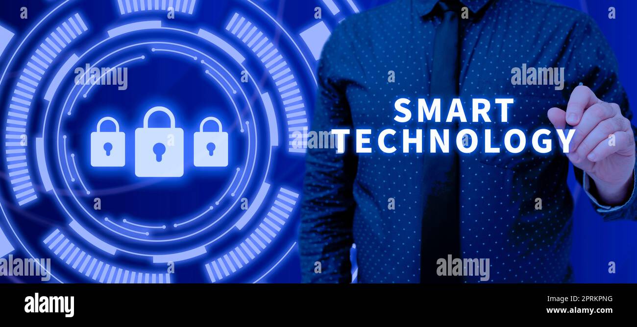 Inspiration zeigt Zeichen Smart Technology, Business Ansatz zum Schutz und zur Vermeidung von Fehlern in Festplatten Stockfoto