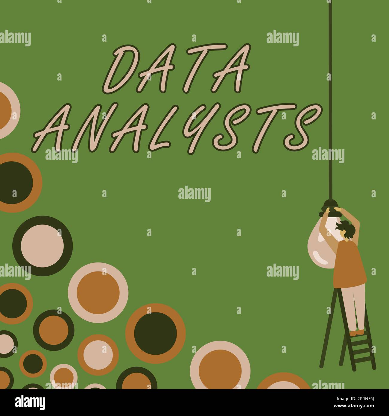 Text mit Inspiration Datenanalysten, Business Idea Programmer Design und Create Report identifizieren Muster Stockfoto