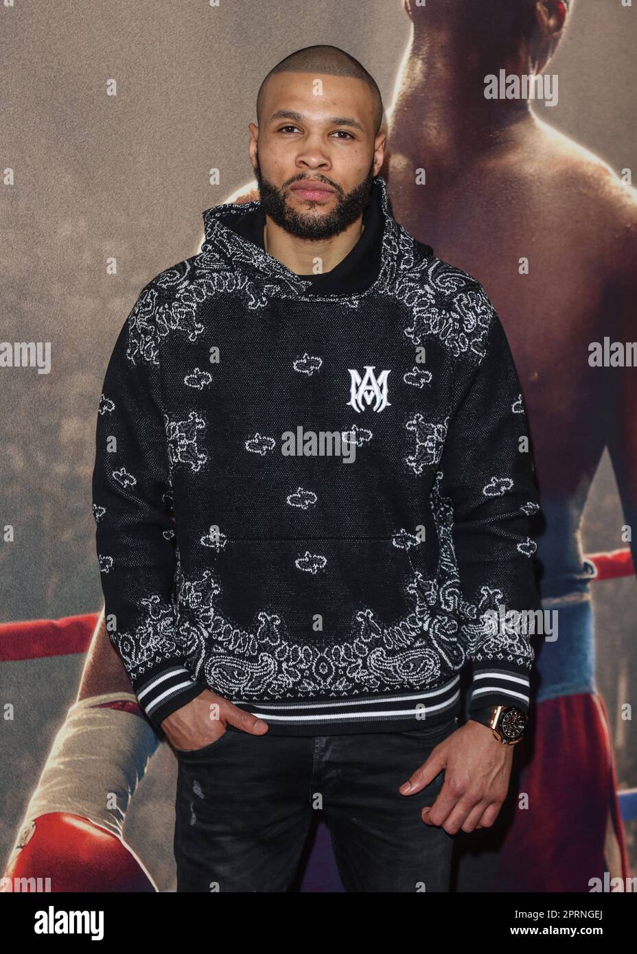 Chris Eubank Jr hat an einer VIP-Gala-Vorführung von „Big George Foreman“ im Ham Yard Hotel in London teilgenommen. (Foto: Brett Cove / SOPA Images / Sipa USA) Stockfoto