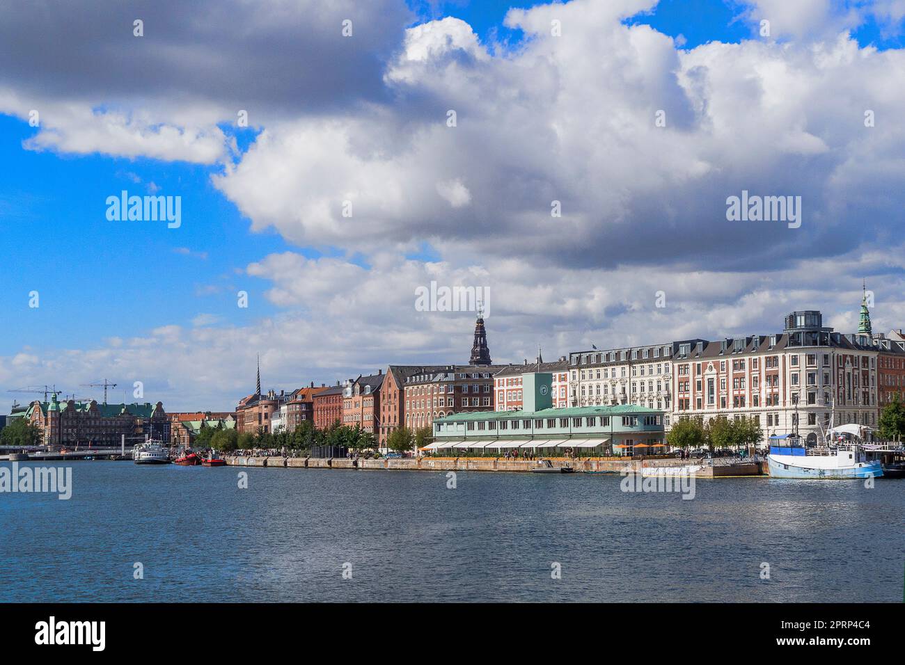 Dänemark, Kopenhagen - Nyhavn / Havnepromenade Stockfoto