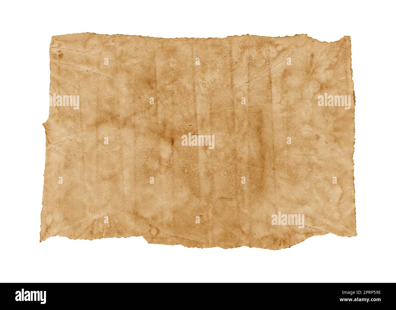 Hintergrund der alten zerknitterten Papiertextur Stockfoto