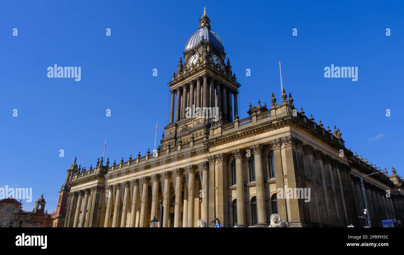 Leeds Town Hall in Leeds, Großbritannien Stockfoto