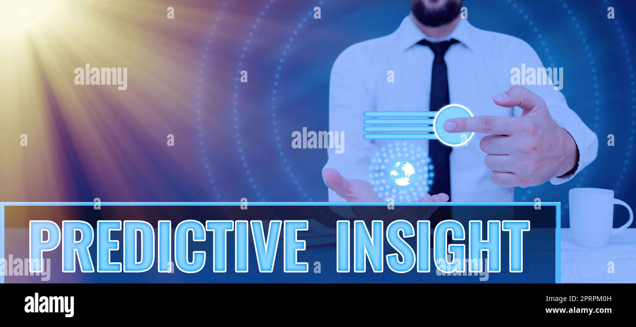 Konzeptionelle Anzeige Predictive InsightProactive Fault Management System eine Früherkennung. Geschäftskonzept proaktives Fehlermanagementsystem Früherkennung Stockfoto