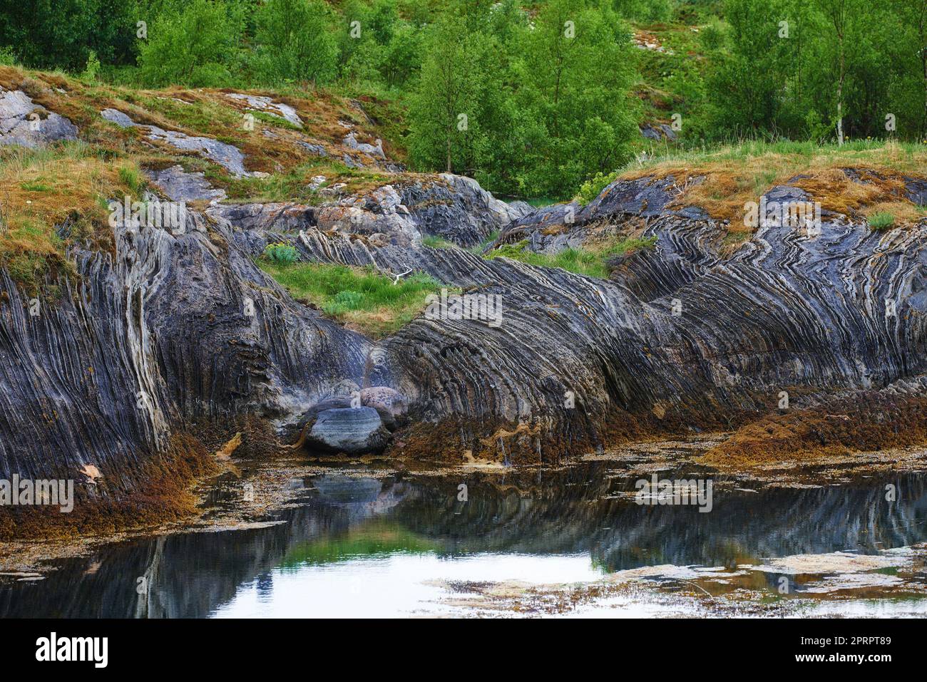 Wunderschönes Norwegen. Landschaftsfoto in Nordland, in der Nähe der Stadt Bodo, Norwegen. Stockfoto