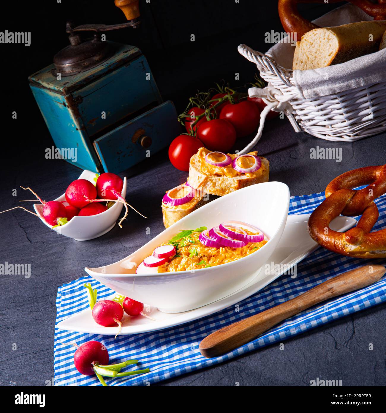 Bavarian Obazda ein Klassiker aus Süddeutschland Stockfoto