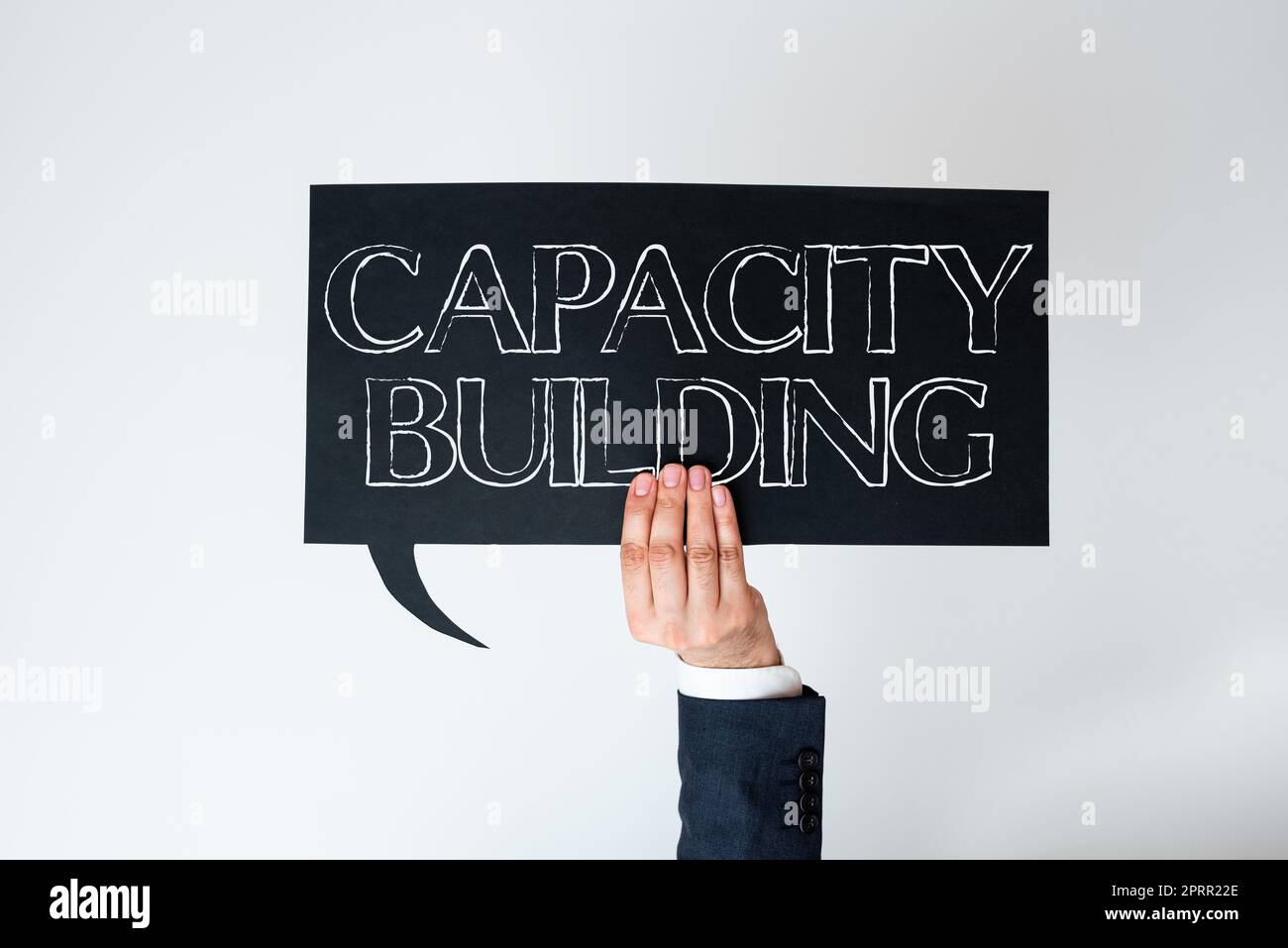 Textüberschrift zur Darstellung von Capacity BuildStrengthen the abilities of Individuals Workforce Planning. Geschäftsidee stärkt die Fähigkeiten des Einzelnen Personalplanung Stockfoto