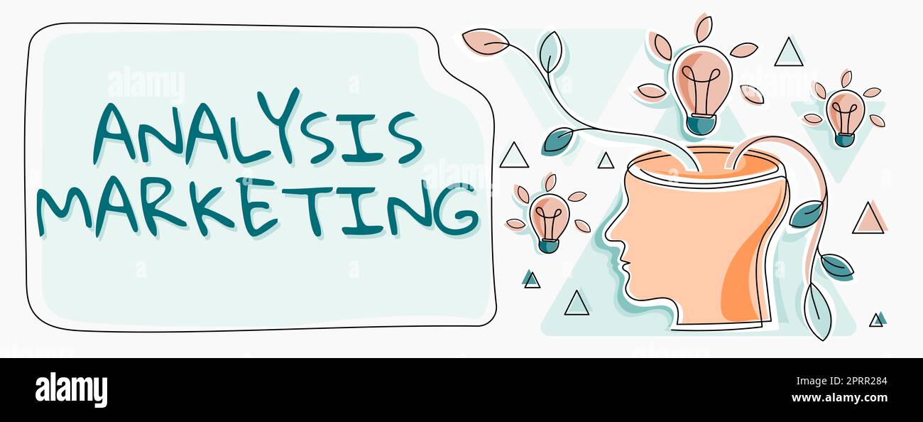 Textüberschrift zur Darstellung der Analyse MarketingQuantitative und qualitative Bewertung eines Marktes. Business Showcase Quantitative und qualitative Bewertung eines Marktes Stockfoto