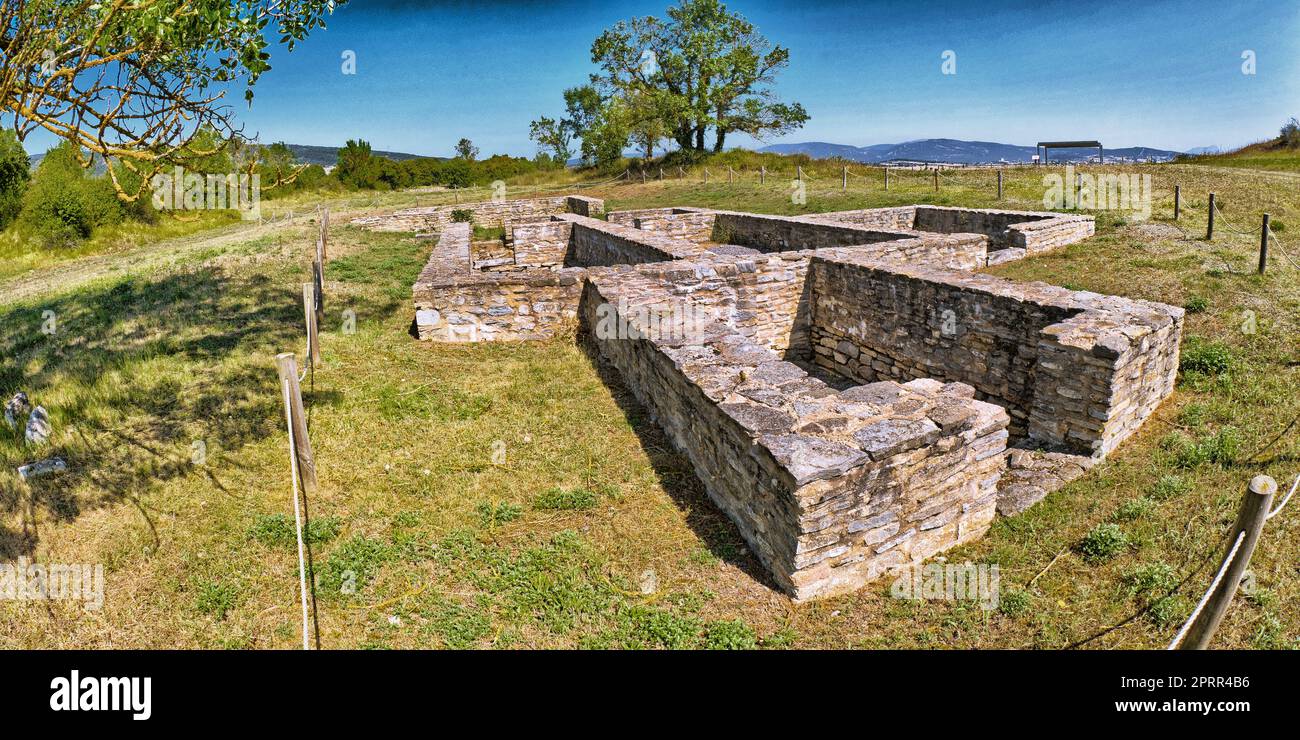 Archäologische Stätte Iruña-Veleia, Iruña de Oca, Álava, Baskenland, Spanien, Europa Stockfoto