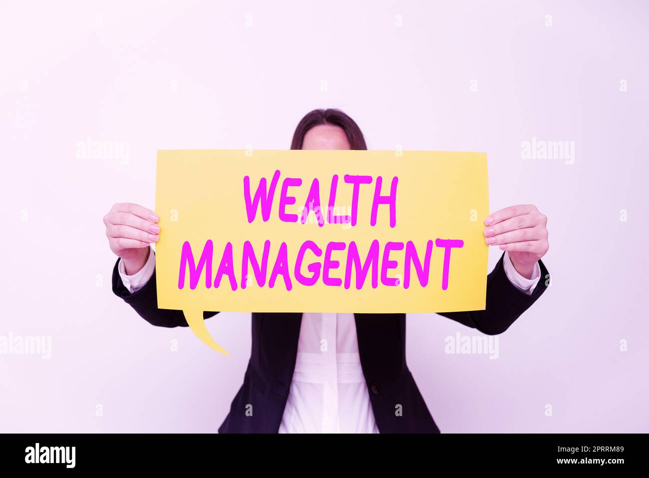 Textzeichen für Wealth Management Sustain and Grow Long Term Prosperity Financial Care. Internet-Konzept Nachhaltigkeit und Wachstum langfristiger Wohlstand finanzielle Versorgung Stockfoto