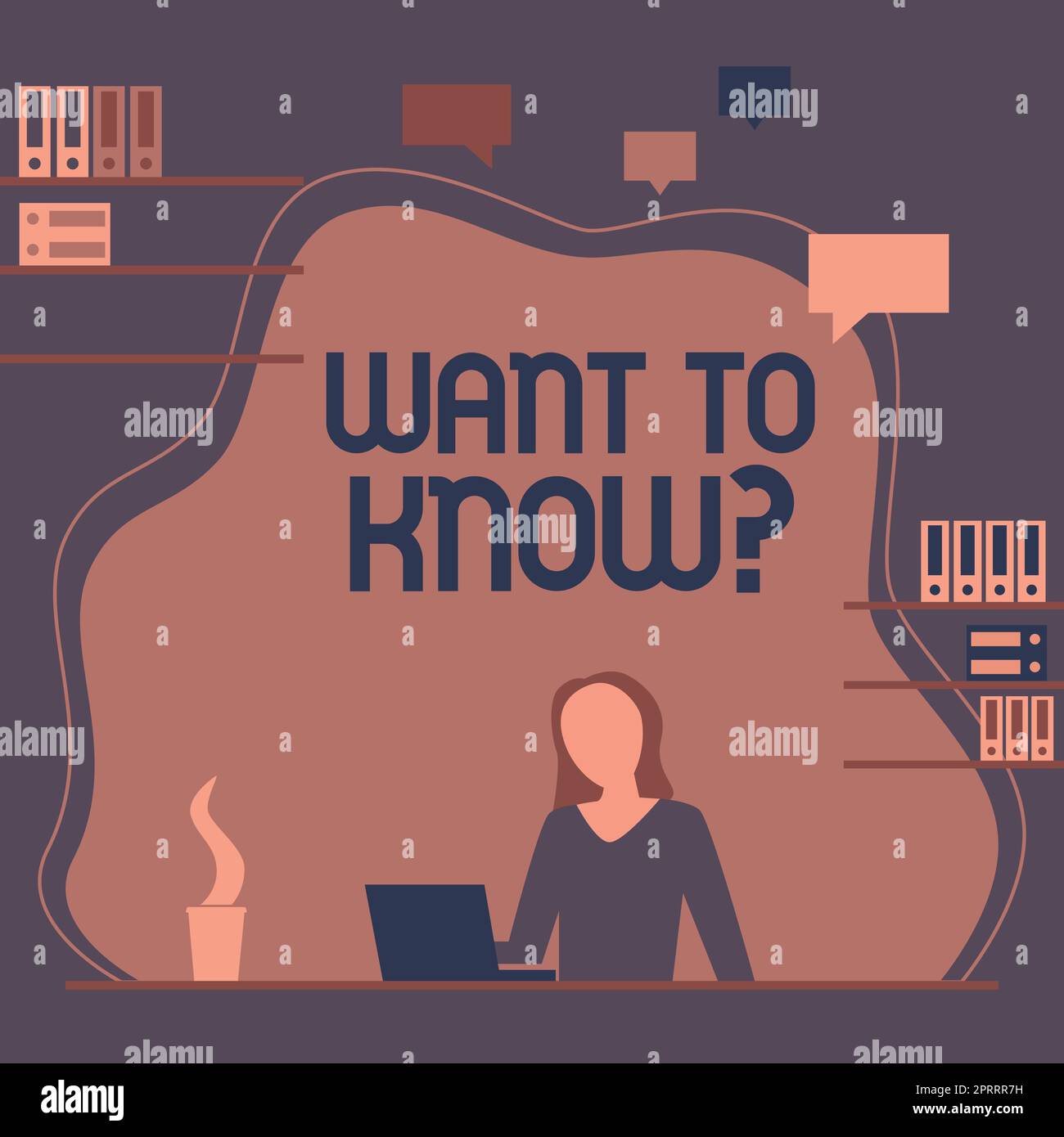 Textunterschrift mit der Frage „Wollen Sie wissen“. Wort für Informationsanfrage Fragen Wonder brauchen Wissen Stockfoto