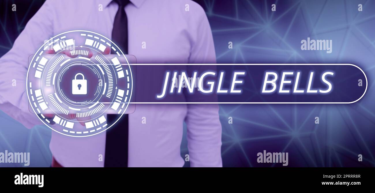 Konzeptionelle Bildunterschrift Jingle Bells. Business Overview berühmteste traditionelle Weihnachtslied auf der ganzen Welt Stockfoto
