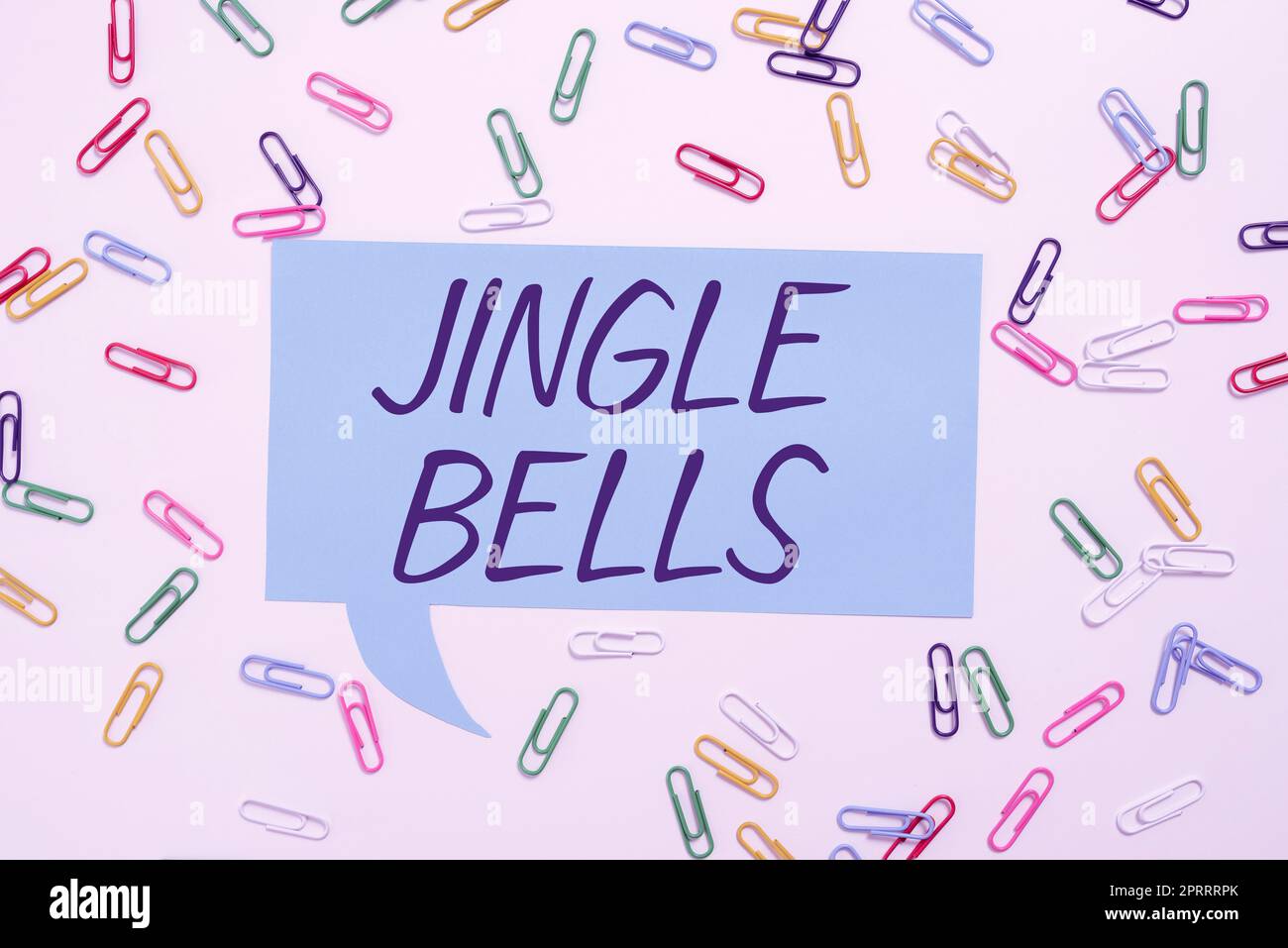 Handschriftenschild Jingle Bells. Business Overview berühmteste traditionelle Weihnachtslied auf der ganzen Welt Stockfoto