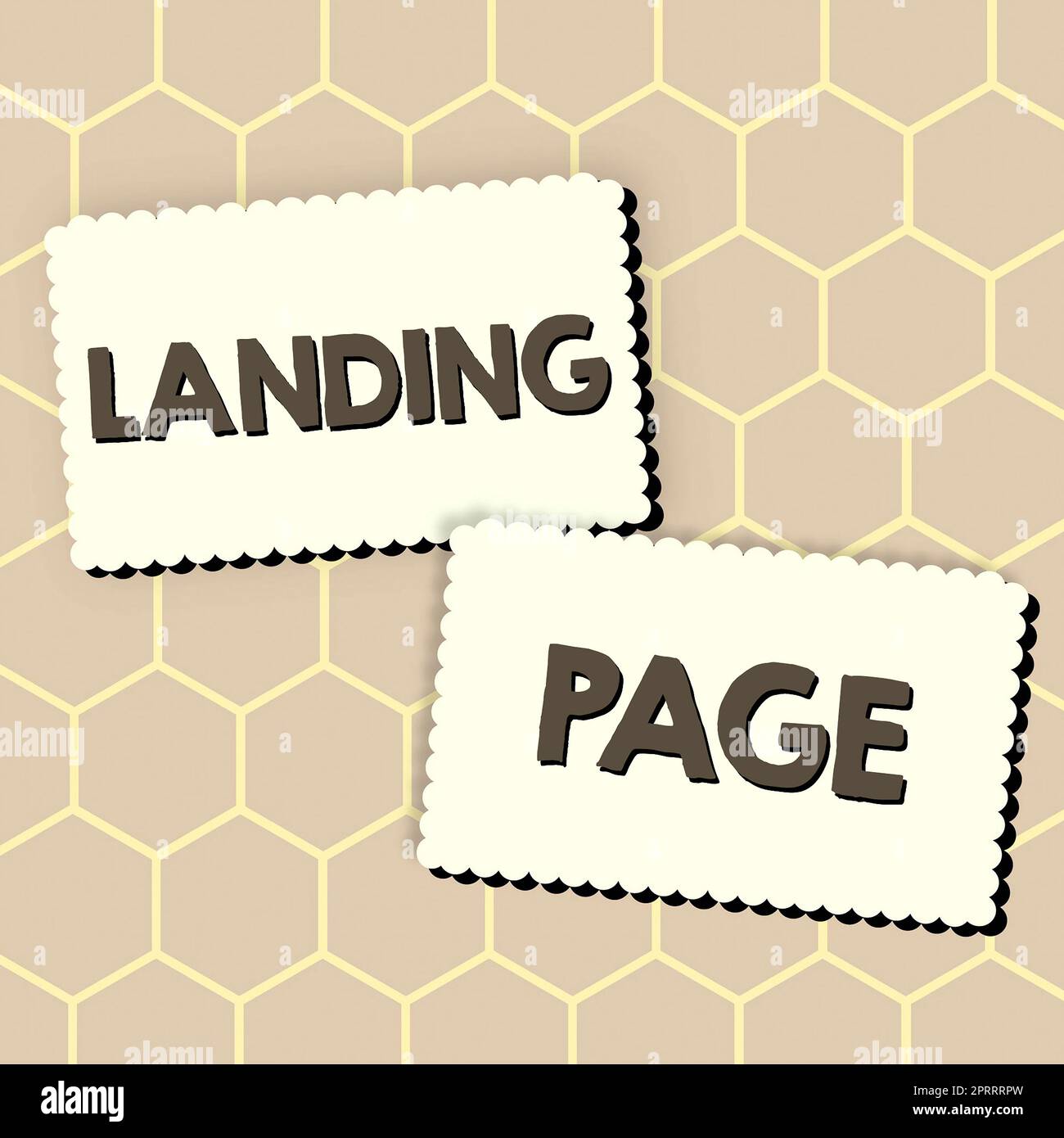 Handschrift text Landing Page. Konzeptionelle foto Website durch Klicken auf einen Link auf einer anderen Webseite Stockfoto