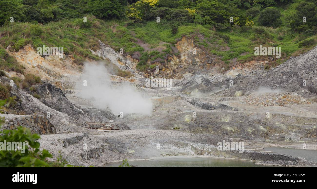 Sulfur Valley Recreation Area im Yangmingshan-Nationalpark Stockfoto