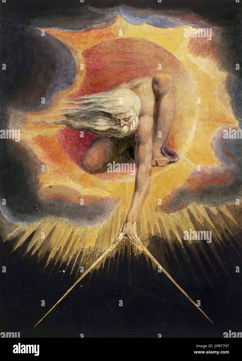 Die ALTE Illustration DER TAGE 1794 von William Blake Stockfoto