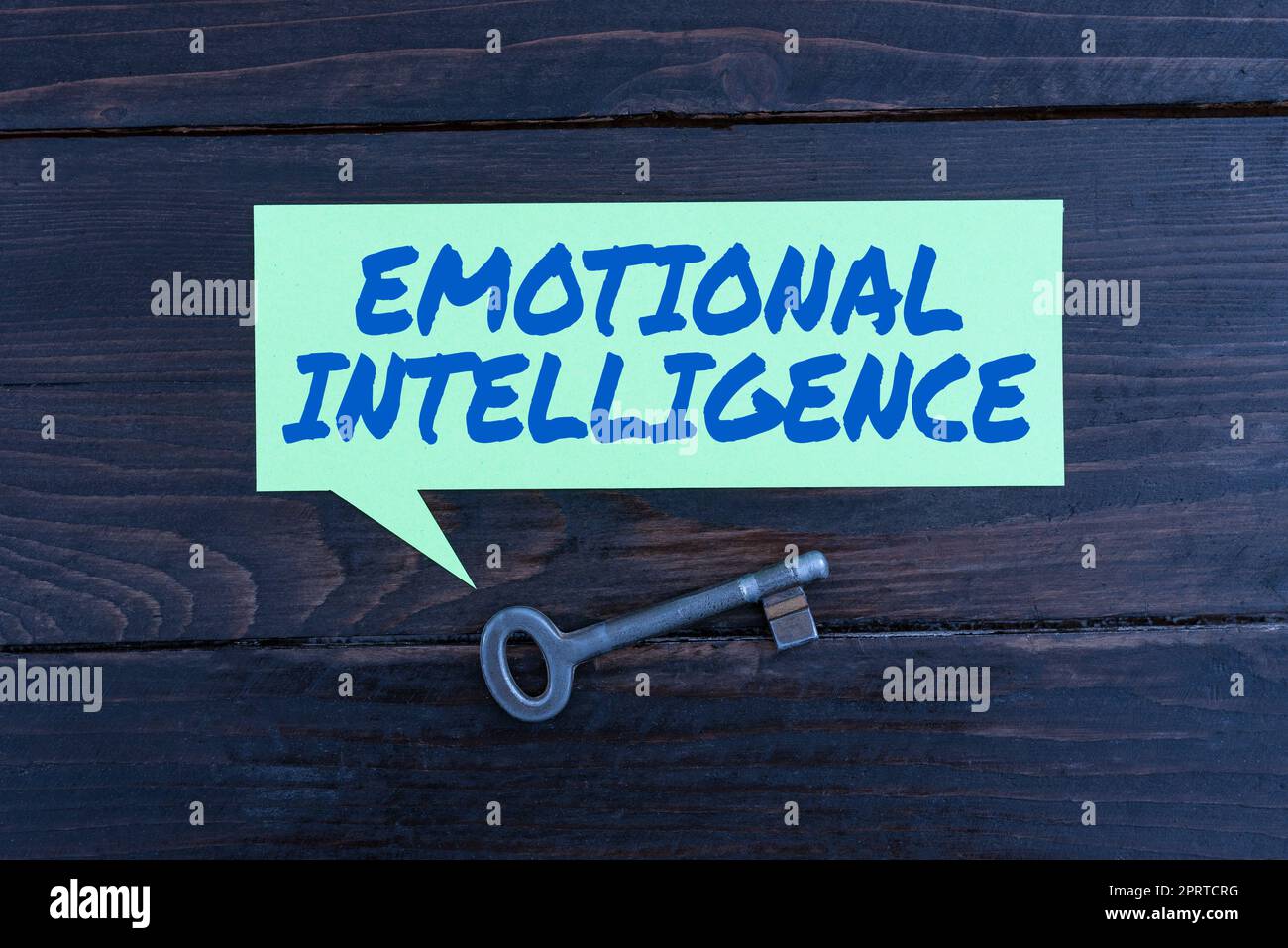Textschild mit emotionaler Intelligenz. Wort geschrieben über selbst-und Sozialbewusstsein Umgang mit Beziehungen gut Stockfoto