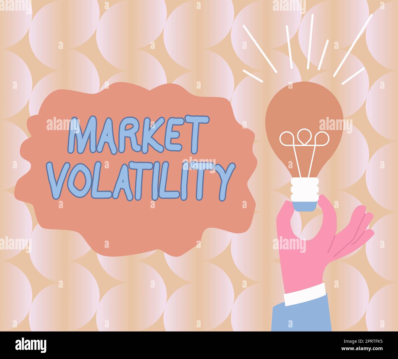 Vorzeichen zur Anzeige der MarktvolatileUnderlying Securities Rates fluktuiert den Stabilitätsstatus. Das Wort für die zugrunde liegenden Wertpapierpreise schwankt den Stabilitätsstatus Stockfoto