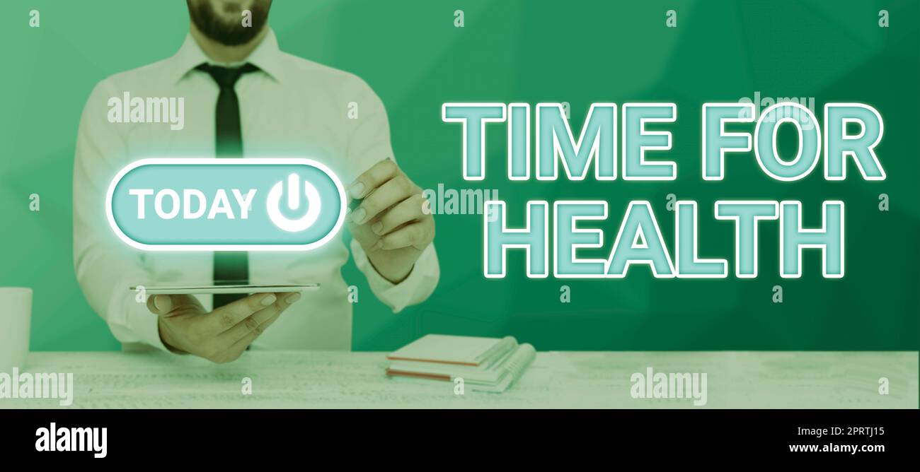 Konzeptionelle Darstellung Zeit für die Aktion Vorbereiten für die Ermutigung schnell. Geschäftskonzept Menschen ermutigen, gesunde Lebensmittel zu essen tun Sport Stockfoto