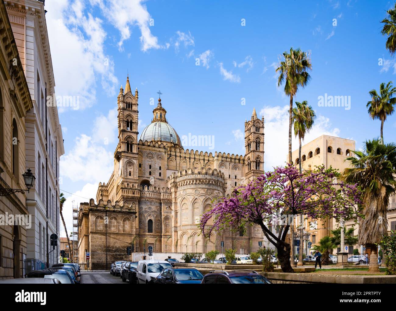 Die Kathedrale von Palermo ist der Himmelfahrt der Jungfrau Maria im Stadtzentrum von palermo gewidmet und steht für Renaissance und neoklassizistischen Archit Stockfoto